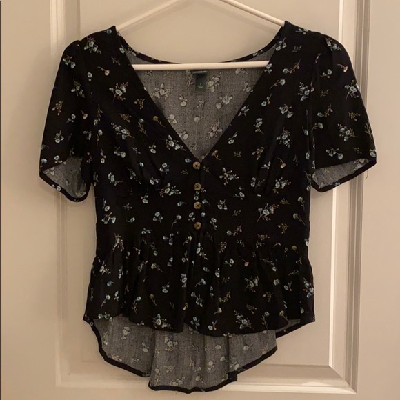 wild fable Tops - A Black Floral Top